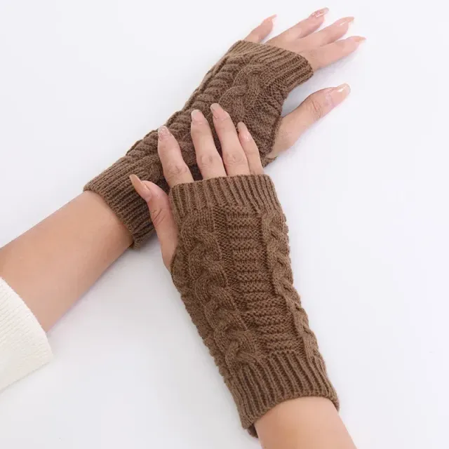 Modern arm warmers - knitted warm material, more colored variants