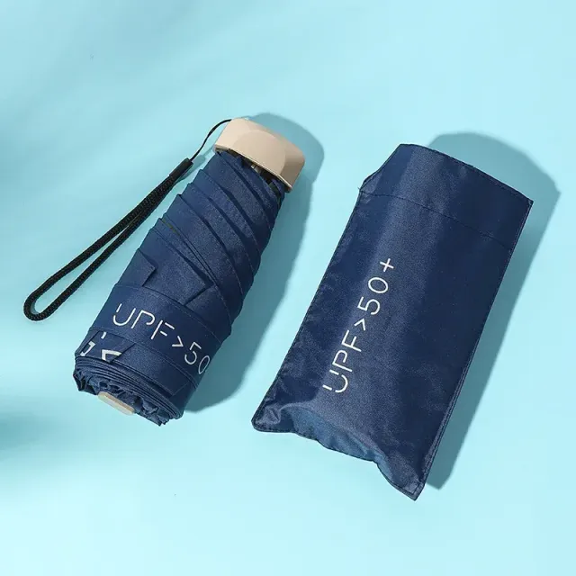 Mini storage travel umbrella for women with wind protection and UV radiation