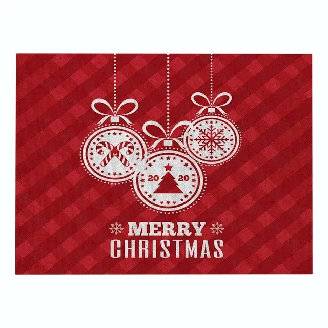 Red Christmas coasters and table linen, impenetrable, washable - more variants