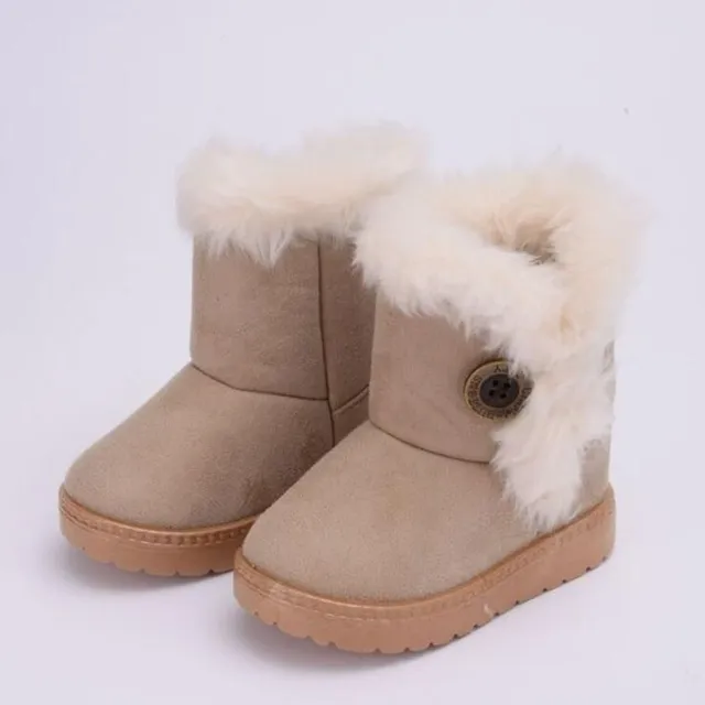 Girls winter roller with fur coat