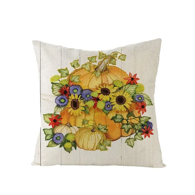 Decorative pillowcase with autumn harvest printing