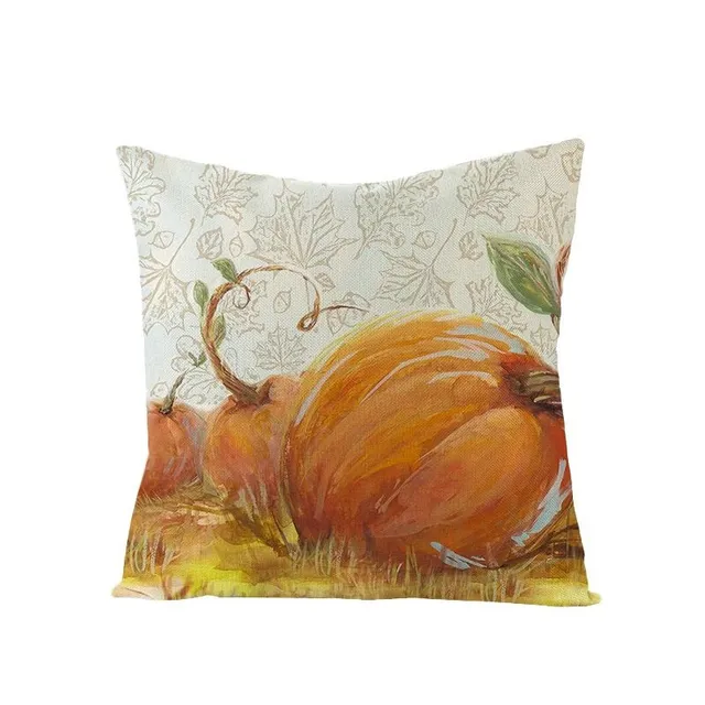 Decorative pillowcase with autumn harvest printing