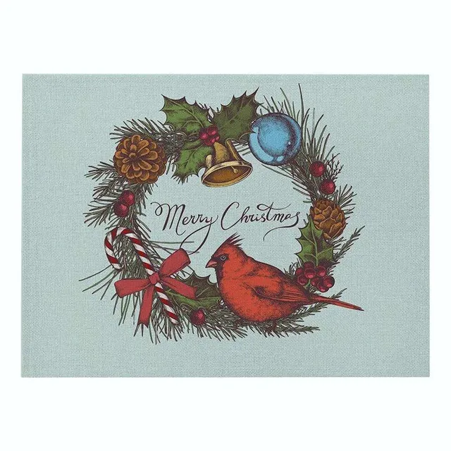 Merry Christmas coasters Santa Claus, Robin and Los with motifs