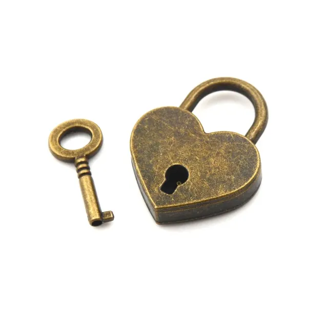 Small lock in heart shape for luggage, luggage and backpacks