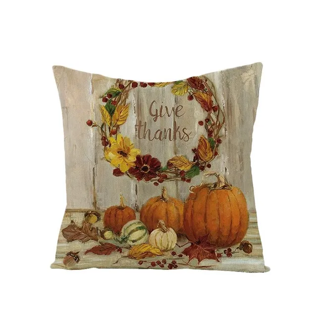 Decorative pillowcase with autumn harvest printing