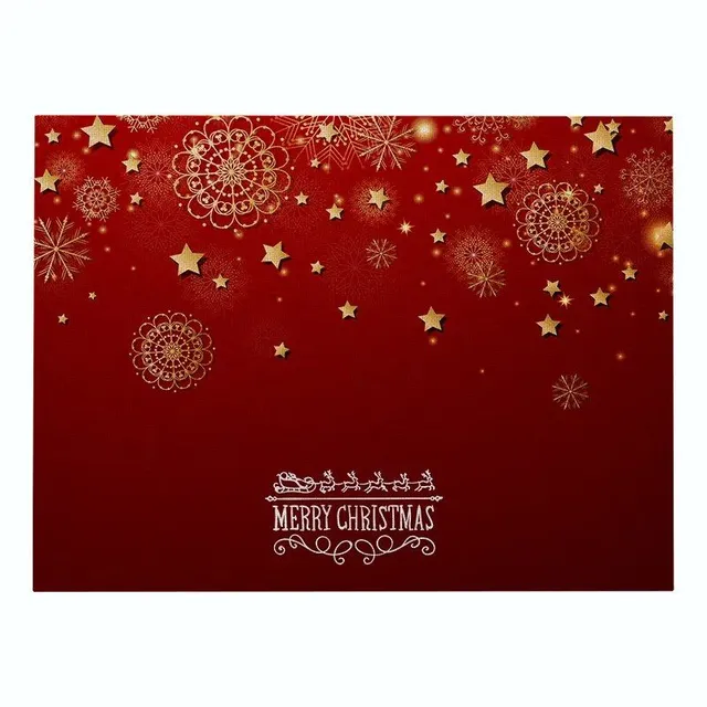 Red Christmas coasters and table linen, impenetrable, washable - more variants