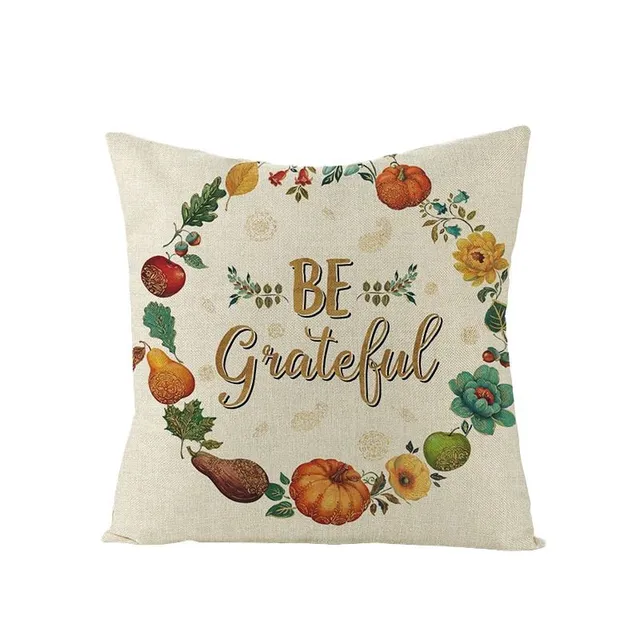 Decorative pillowcase with autumn harvest printing