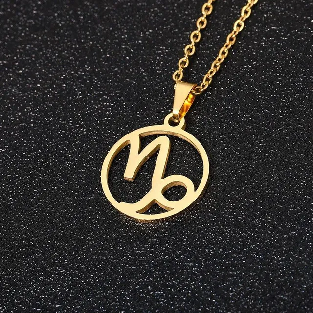 Beautiful stainless steel necklace with pendant in shapes Zodiac sign