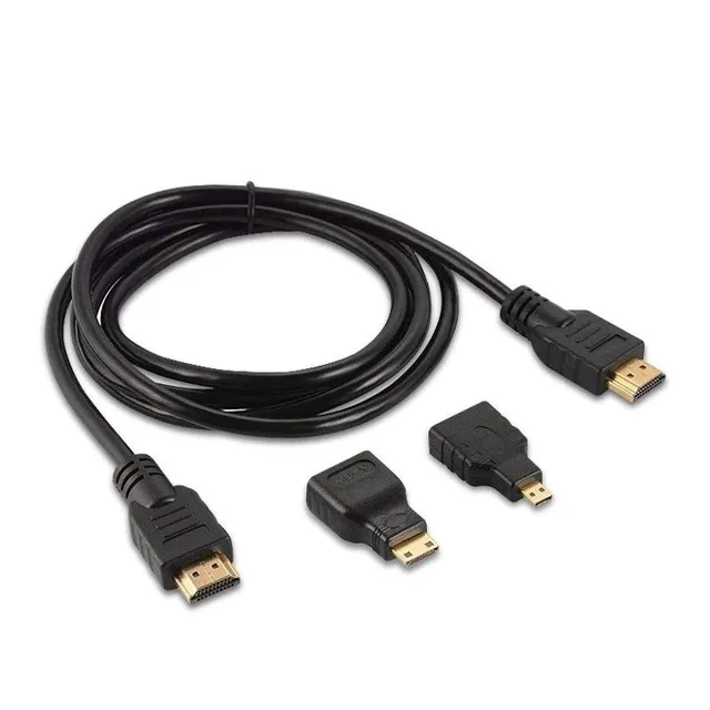 Kabel HDMI M/M z adapterami HDMI Mini / HDMI Micro