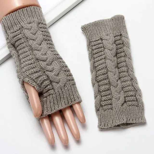 Moderní návleky na ruce - pletený hřejivý materiál, více barevných variant