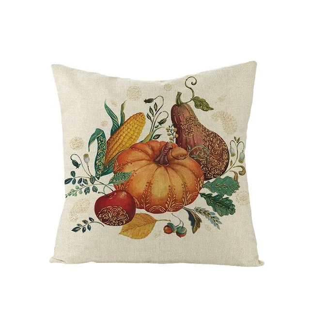 Decorative pillowcase with autumn harvest printing