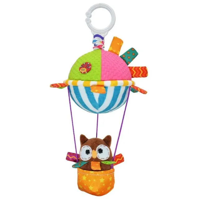 Jucărie agățătoare drăguță în stil de balon cu aer cald - cu inel pentru prindere