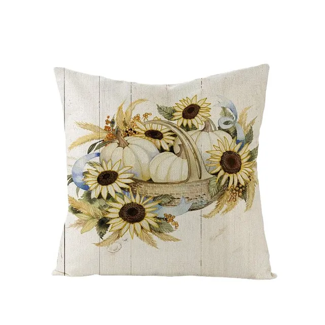 Decorative pillowcase with autumn harvest printing