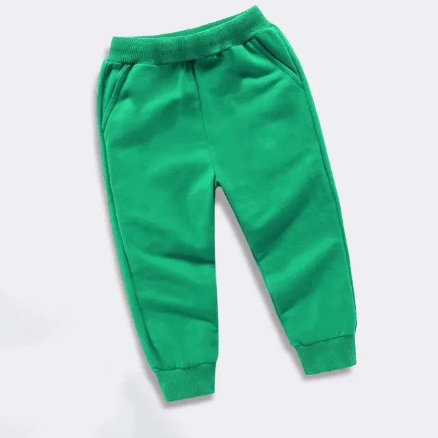 Boys casual comfortable fixed active sweatpants with elastic waist breathable sports pants for children