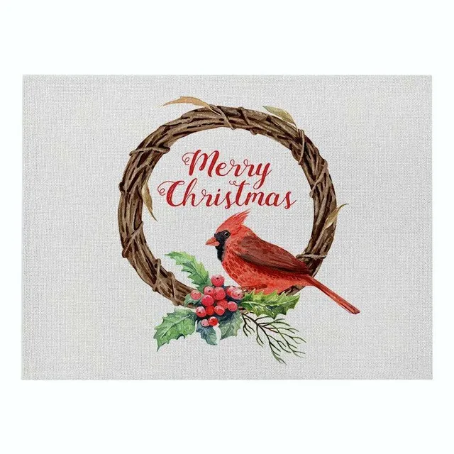 Merry Christmas coasters Santa Claus, Robin and Los with motifs