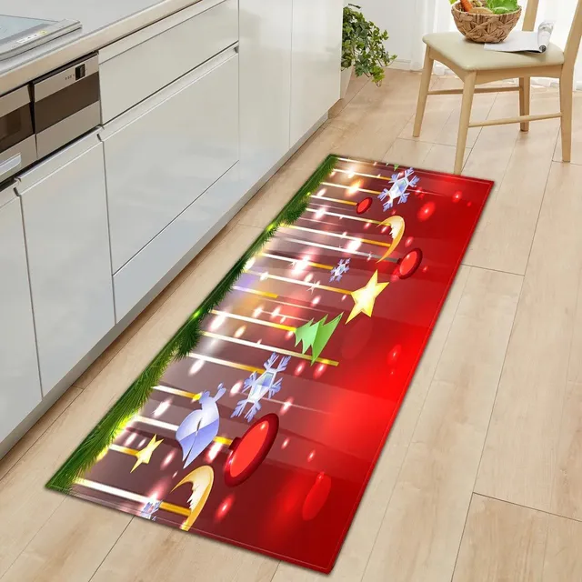 Cute carpet for Christmas season - Rectangular carpet with anti-slip surface for bedroom