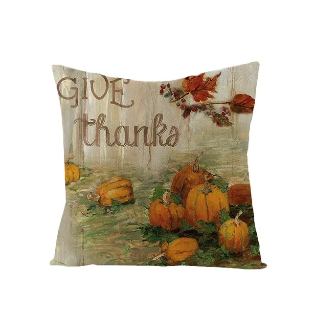 Decorative pillowcase with autumn harvest printing