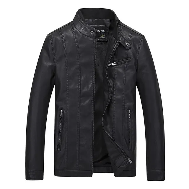 Motorcycle leather jacket for men