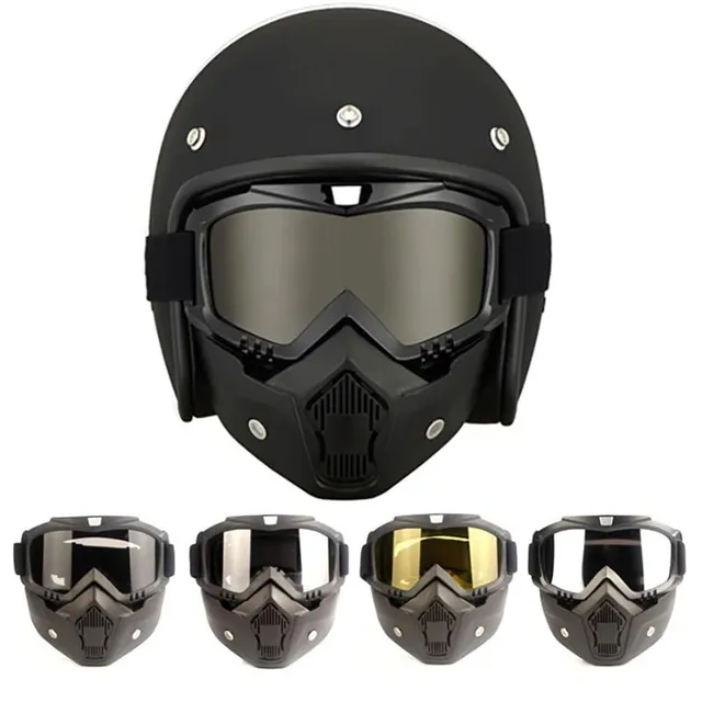 Motorcycle goggles with mask