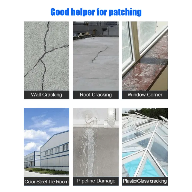 Prémiová voděodolná hliníková fólie - páska s vysokou teplotní odolností pro těsnění prasklin ve stěnách, bazénech, střechách a potrubí