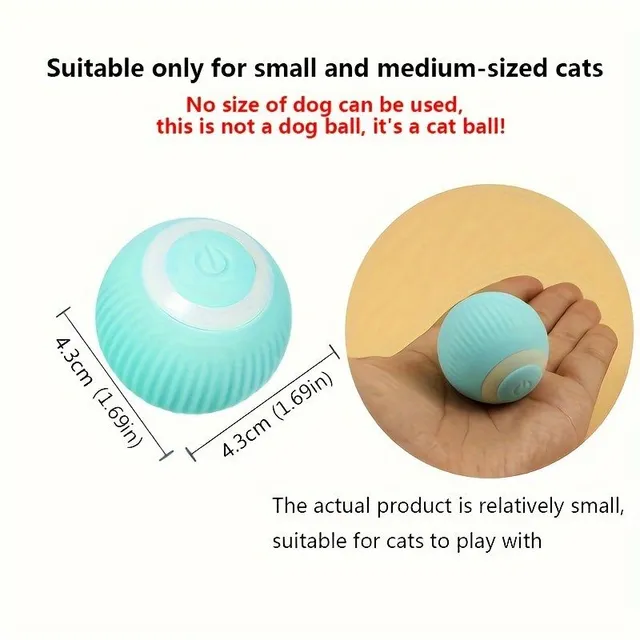 Interactive ball for cats: Self-propelled ball for long moments