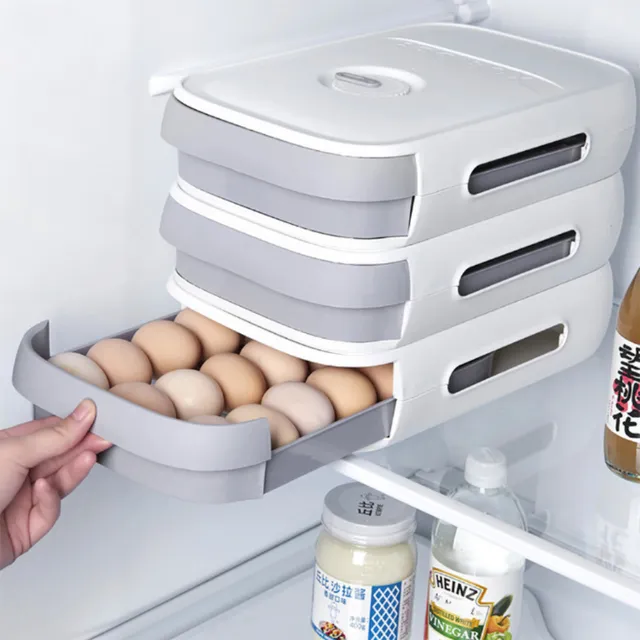 Wielofunkcyjne schowek do lodówki - szuflada na jajka