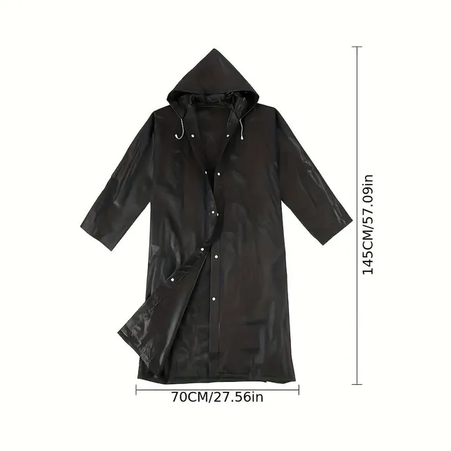 Stylish waterproof extended coat with lining for outdoor activities