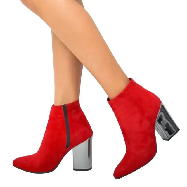 Women's trendy suede heeled boots Alice