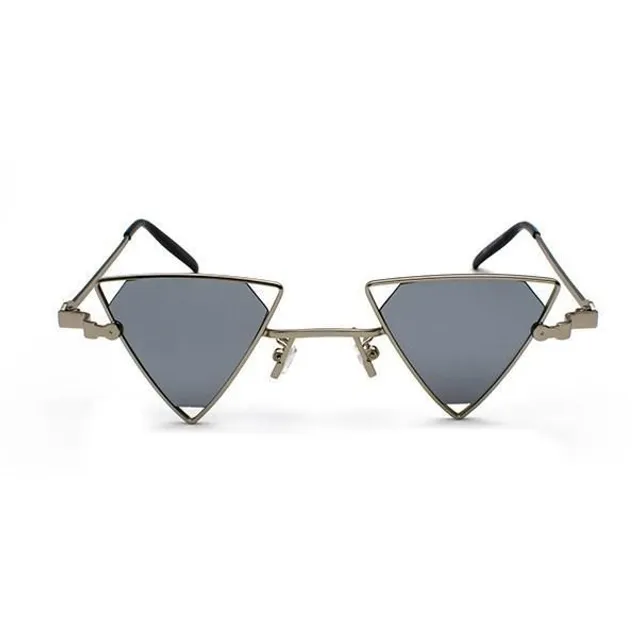 Sunglasses with futuristic Triangle metal frame