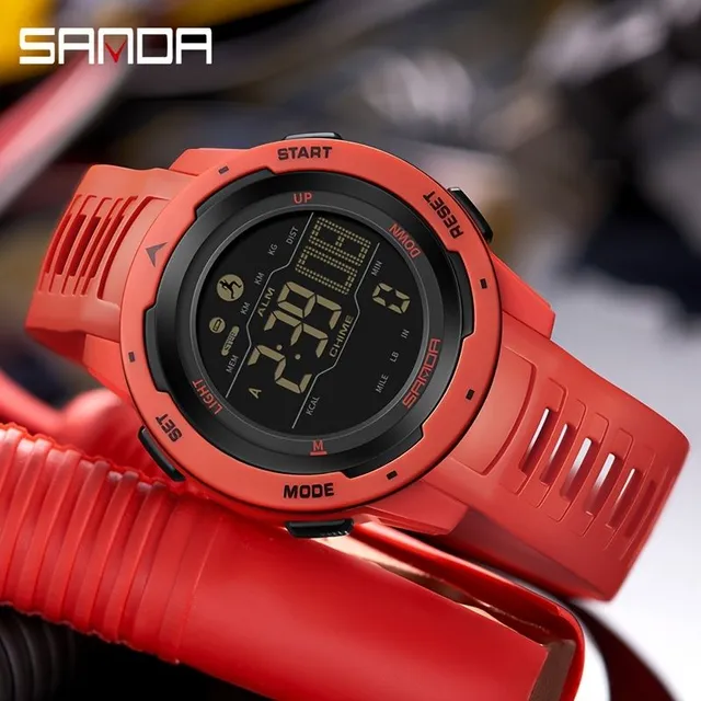 Sando child sports watch with pedometer, calorie recording, waterproof and modern