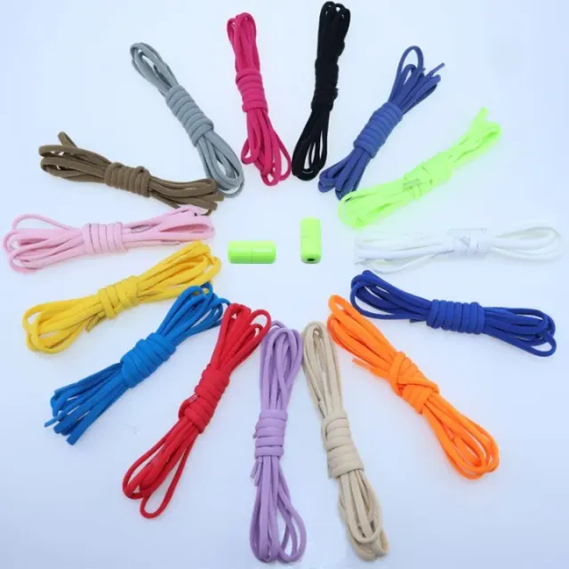 Elasticated laces without lacing for children and adults