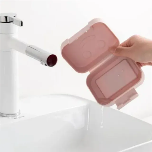 Practical and portable soap with lid for safe and hygienic storage of soap