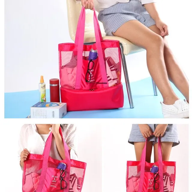 Beach bag with thermal compartment