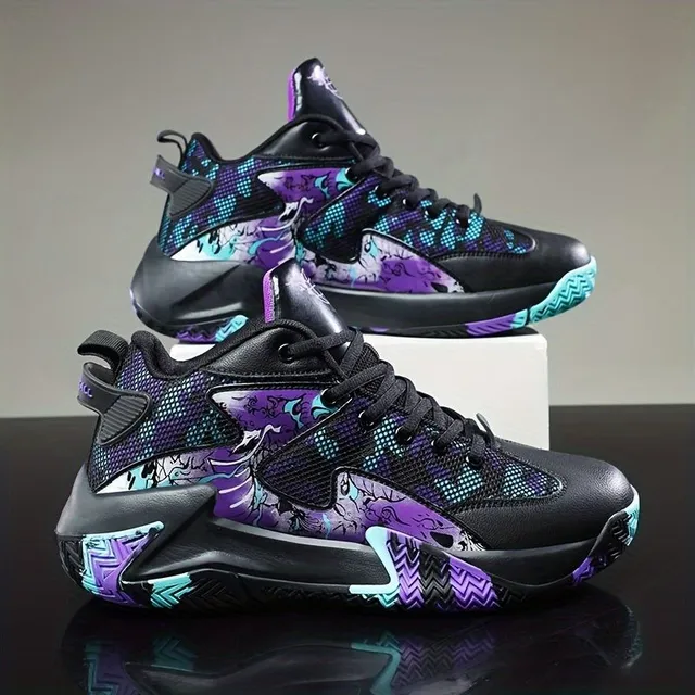 Basketball shoes with graffiti