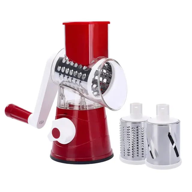 Manual meat grinder with 3 stainless steel blades - saves time and strength