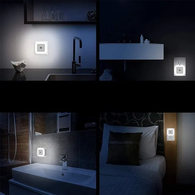 Nightlight into a square-shaped socket