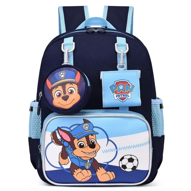 Detský školský batoh s bočnými vreckami a motívmi populárne Paw Patrol