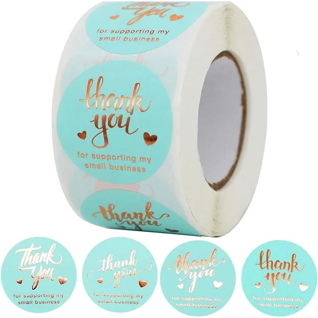 Cute thank you round stickers for Agni gift wrapping