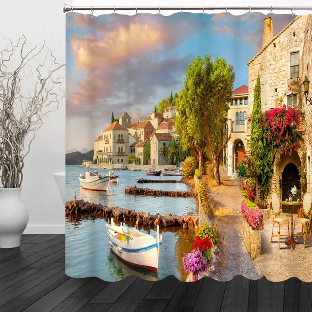 Shower curtain with printing A813
