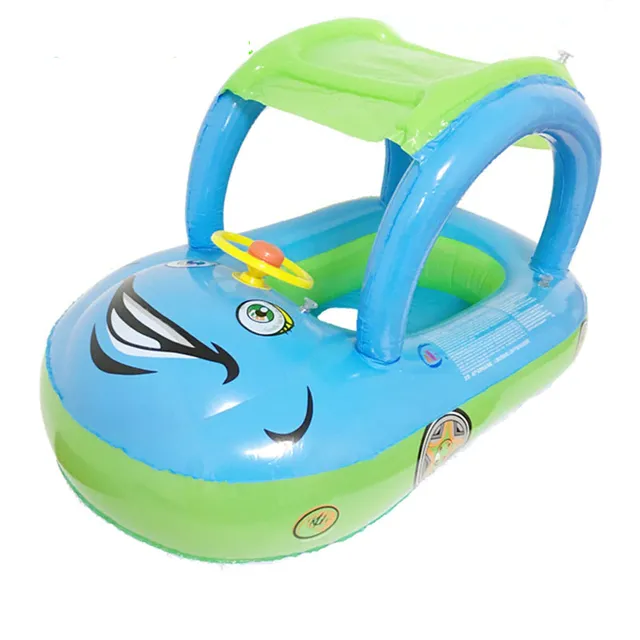 Children's swim-inflatable seat and rescue ring blue-green
