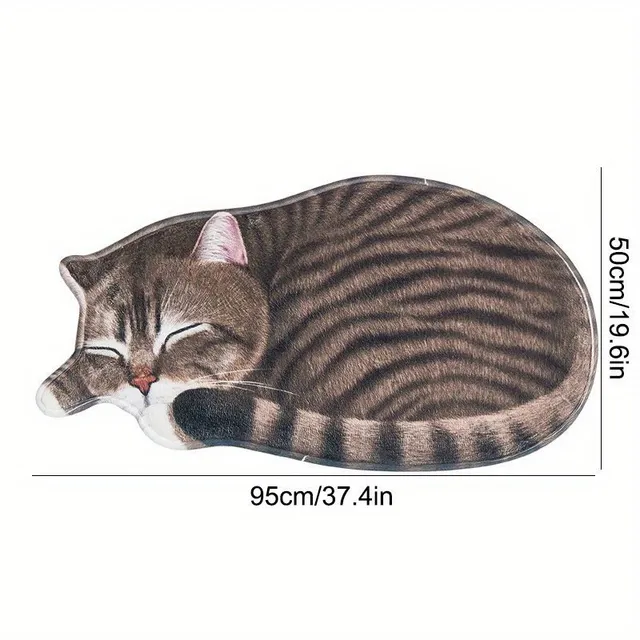 Smooth, fast-drying and anti-slip pad with cat pattern