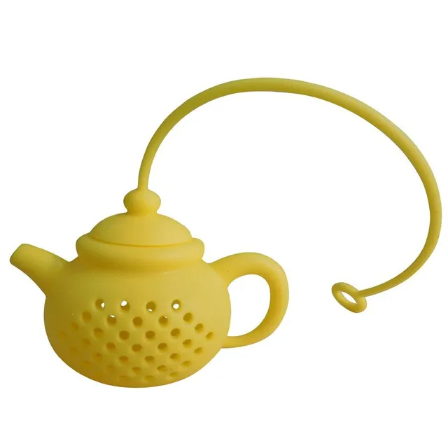 Silicone bag for loose tea in the shape of a teapot