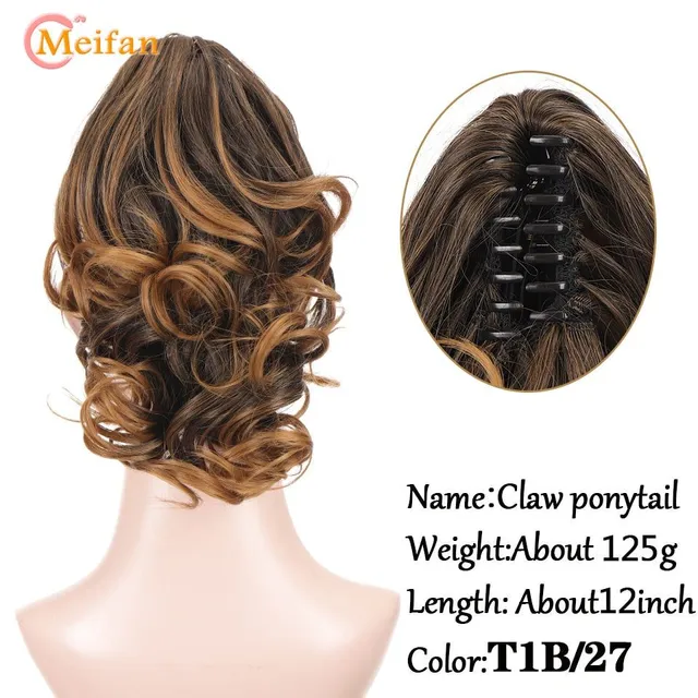 Rövid Wavy Claw Conytail Clip A haj kiterjesztései Fekete Barna Pony Tail Clip In Hair Tail Natural Fake Hair Extensions