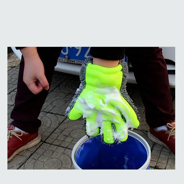 Double-sided car wash gloves