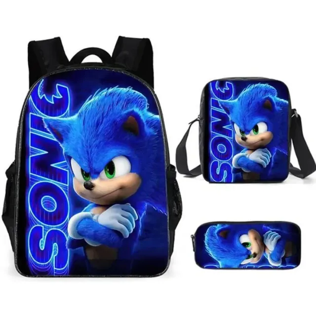 Children's school set with prints in Sonic themes