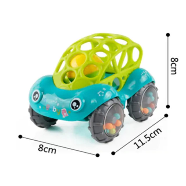 Jucării educative pentru copii 3 în 1 - mașinuță + sonerie + jucărie de mestecat