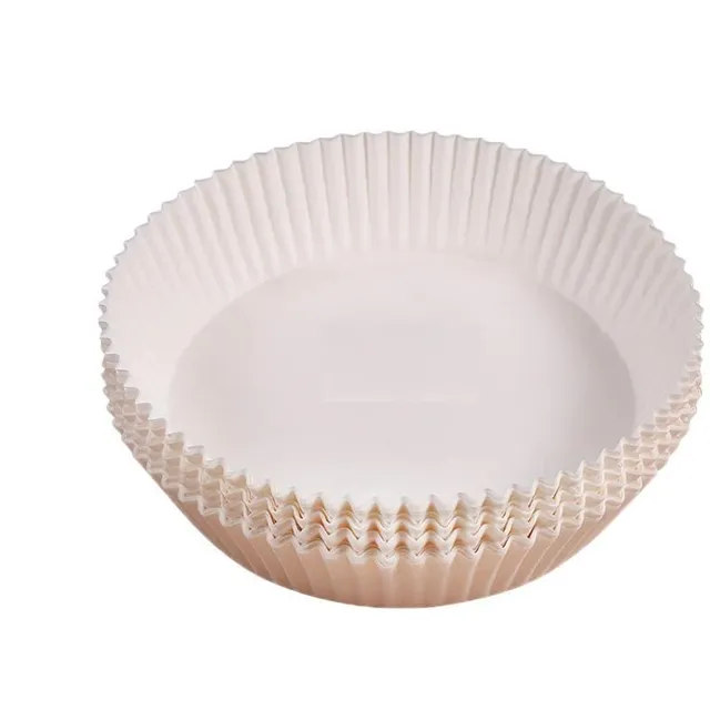 Papier de cuisson rond antiadhésif pour friteuse - 50 pièces