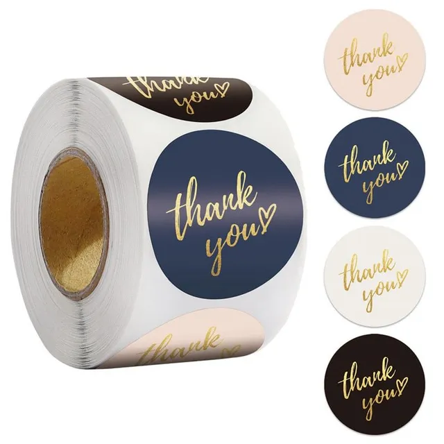 Cute thank you round stickers for Agni gift wrapping