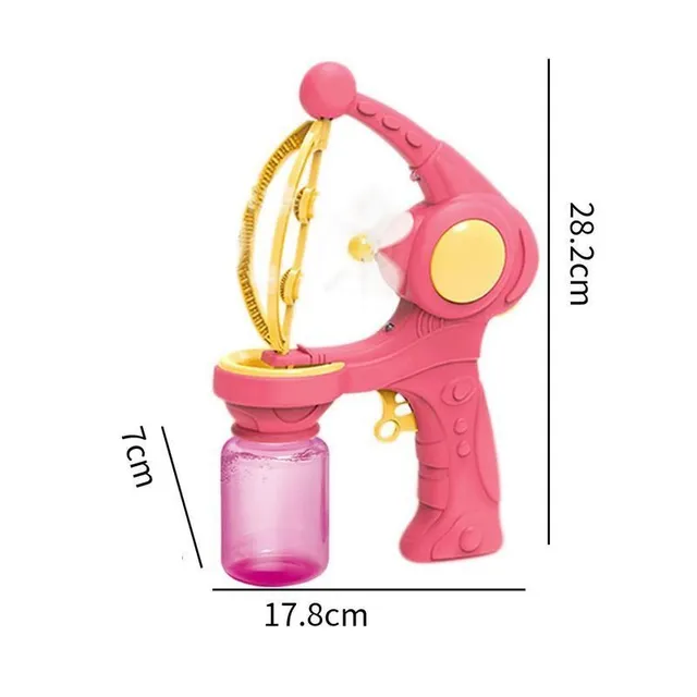 Hand-held bubble-making machine with a fan and fluid storage device