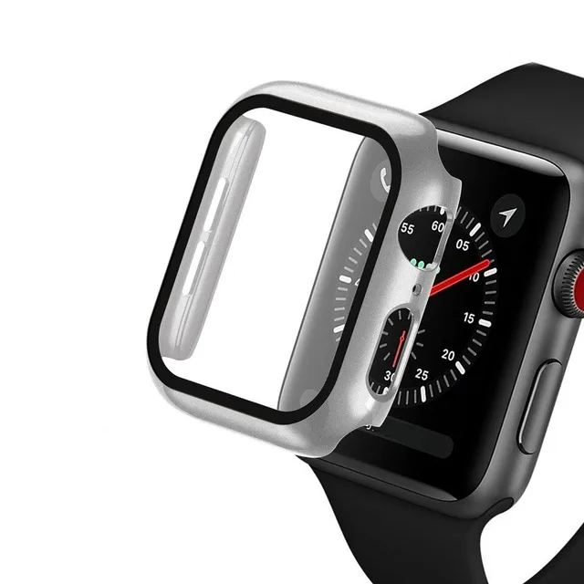 Silikonové pouzdro a tvrzené sklo na Apple watch